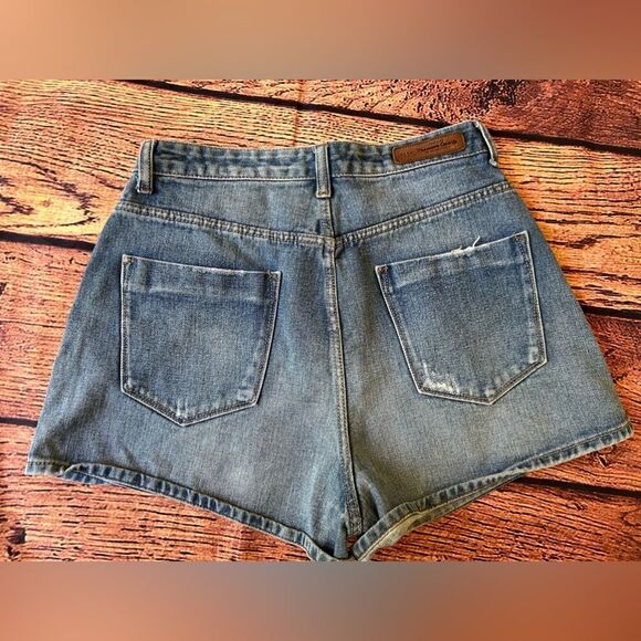 Zara Premium Trafaluc‎ Denim Jeans Shorts Womens Size 4 Blue - Picture 6 of 9